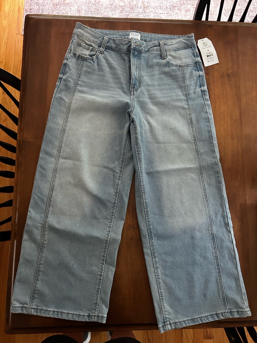 Time and Tru Barrel Leg Jeans in Light Blue Wash